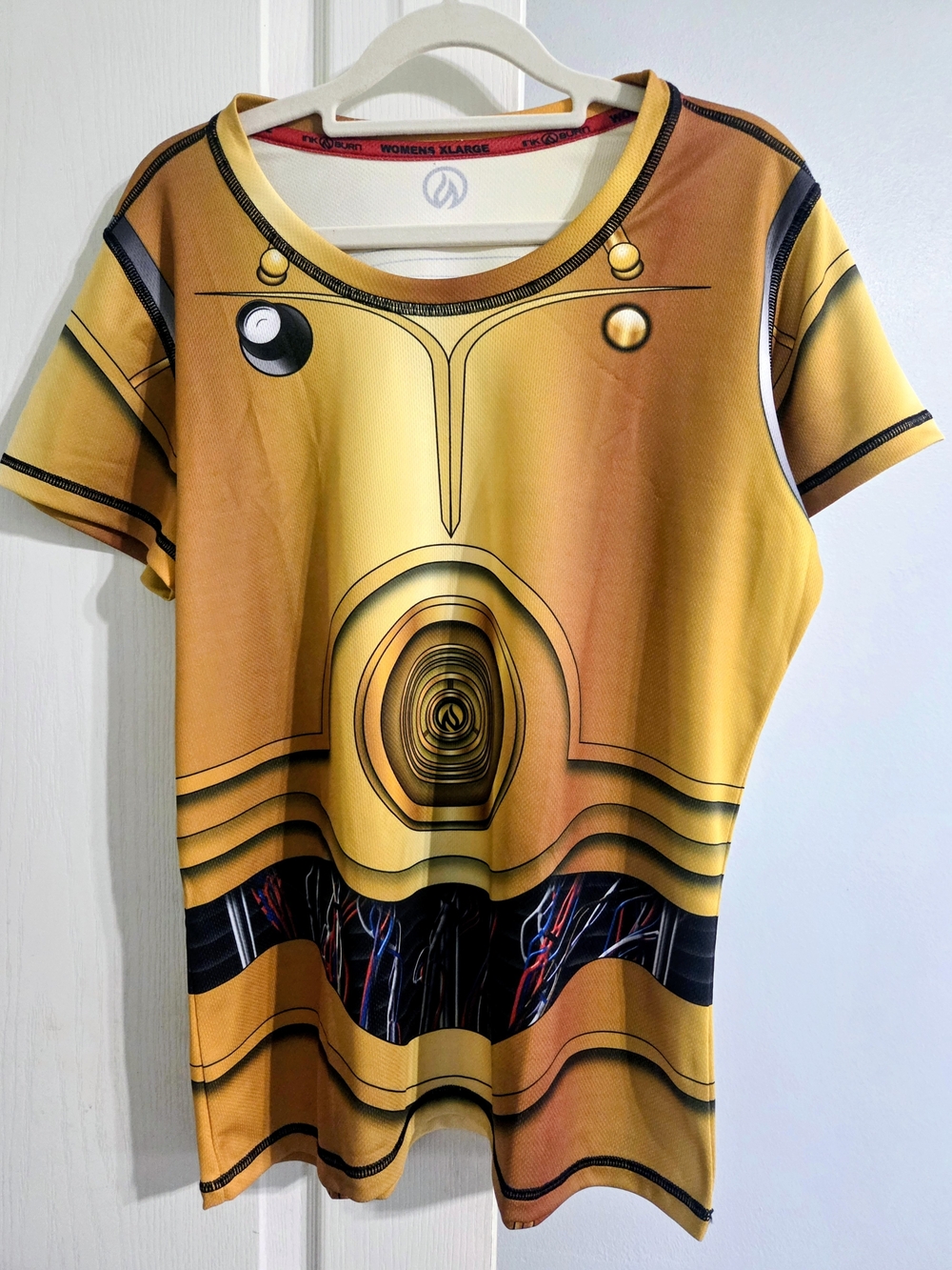 INKnBURN Yellow Robot Graphic Short Sleeve XL Athletic  Cosplay Tee